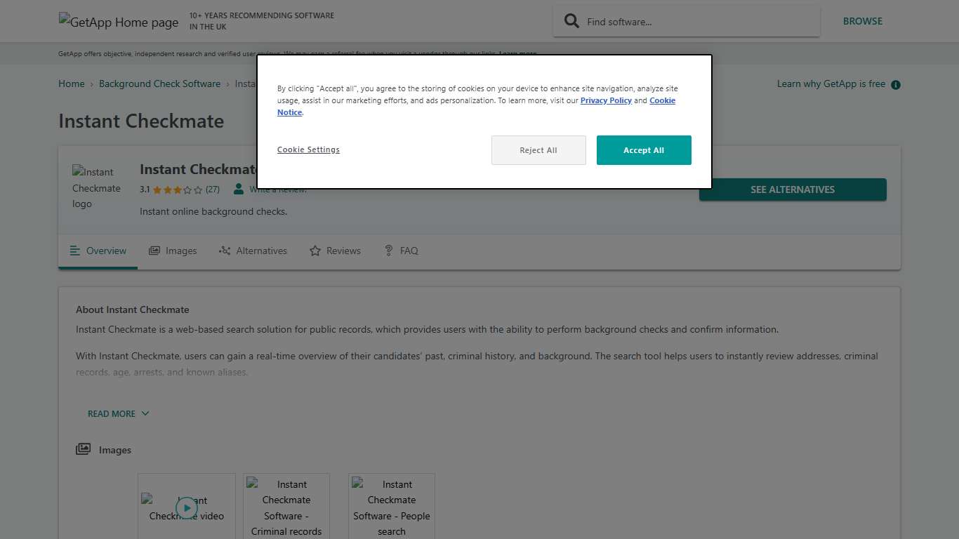 Instant Checkmate Reviews, Prices & Ratings | GetApp UK 2026